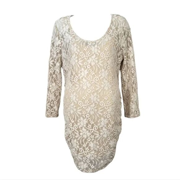 Jessica Simpson Maternity Lace  Blouse in Ivory Size Medium - Picture 8 of 9